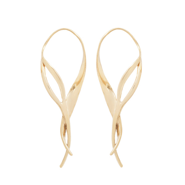 Unfurl Flare Bronze Ribbon Earrings