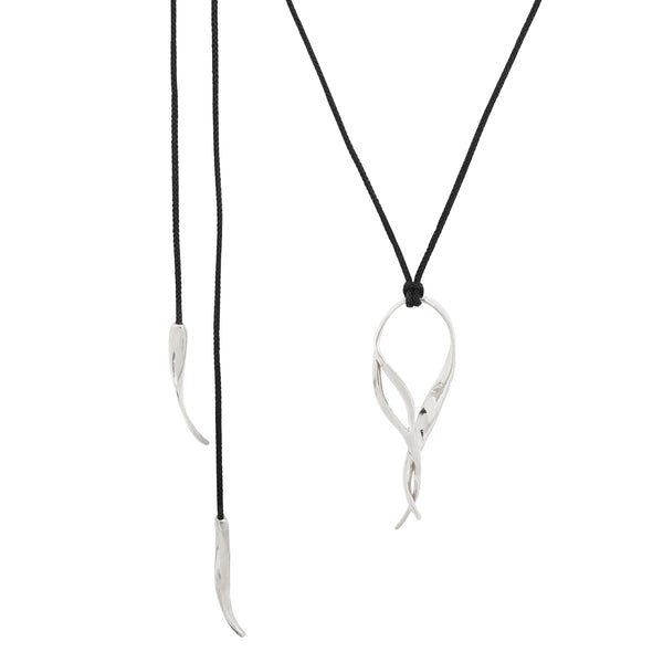 Unfurl Silver Statement Pendant Necklace