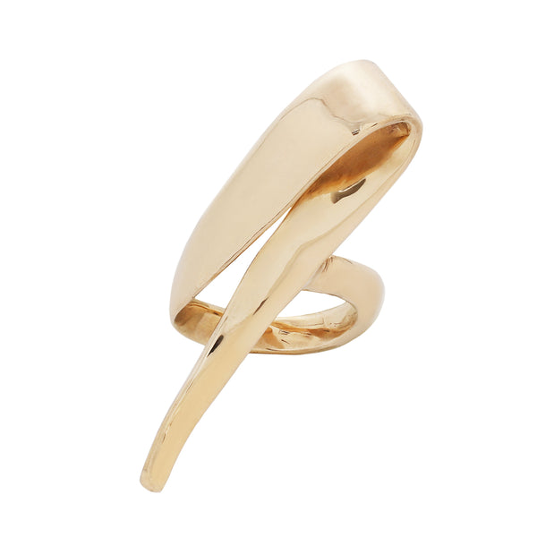 Unfurl Rise Sculptural Ribbon Cocktail Ring