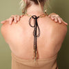 Unfurl Surge Sculptural Chain Cord Necklace on Model